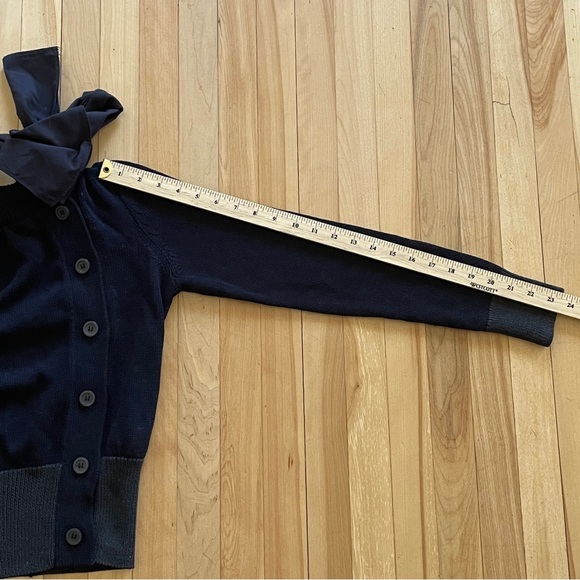 COS Bow-Detailed Navy Blue Knit Cardigan - Sz XS - Picture 15 of 16